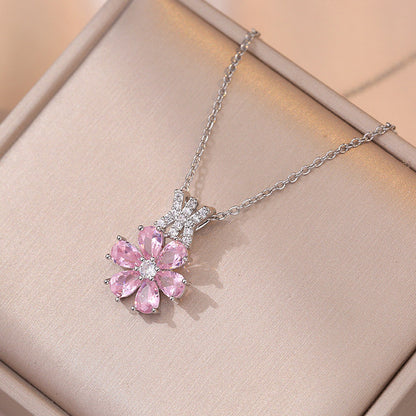 Zirconium Pink Flower Set