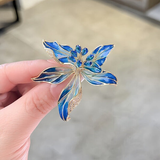 Blue Flower Brooch