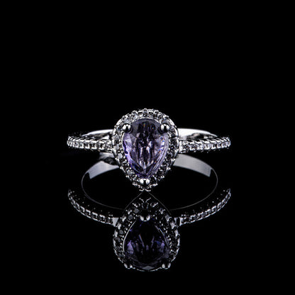 Elegant Classic Purple Zirconium Ring Set – Light, Luxury Style