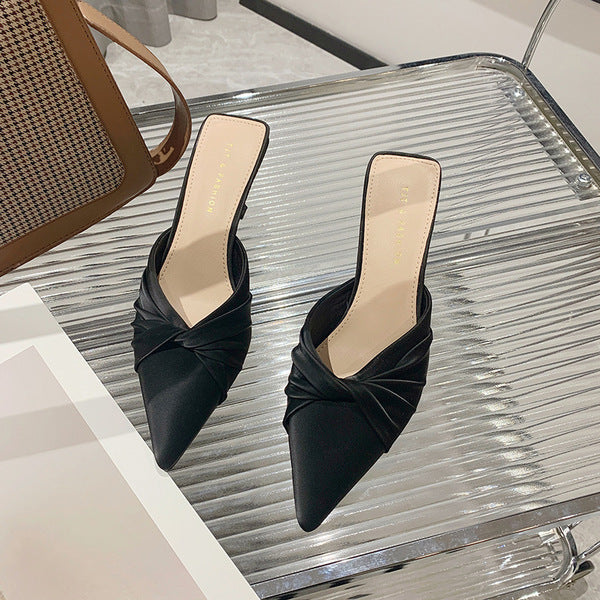 Chic Pointy Toe Heels – Elegant Off White & Black Options!