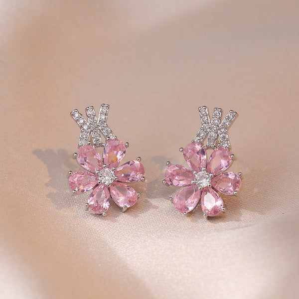 Zirconium Pink Flower Set